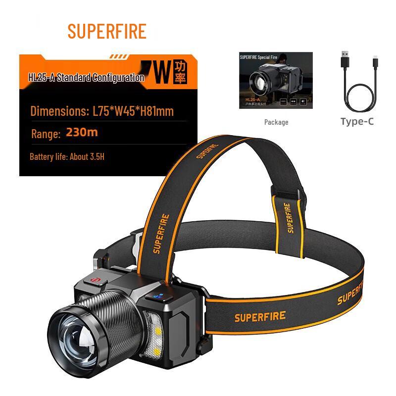 SupFire Светодиодный налобный фонарь HL25-A с датчиком движения по жесту