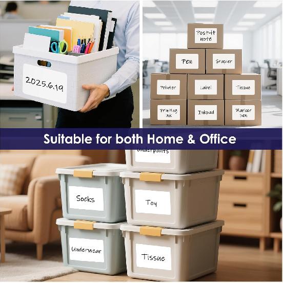 L LIKED 4"x6" Blank Removable Labels for Storage B, No Residue Handwritten Stickers for Boxes and Cases (150 Labels)