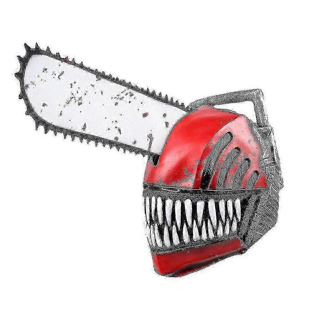Chainsaw Man Cosplay Mask Horror Headgear Bloody Pochita Denji Mask Anime Latex Full Head Cover Halloween Party Prop less