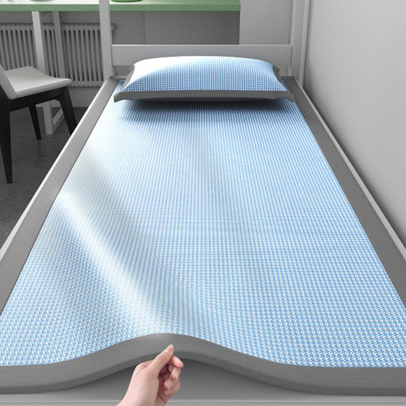 New Houndstooth Ice Silk Cooling Mat, Soft Foldable Washable Comfortable Mat, Multiple Sizes for Dorm Bedroom Kids Summer Use