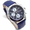 Chronograph Watch with Genuine Leather Strap Set, Authorized Domestic Distribution, Navy Blue Belt SND365P1-BL [Parallel Import]