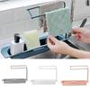 Versatile Telescopic Sink Rack Holder With Extendable Storage For Soap Sponge Towel