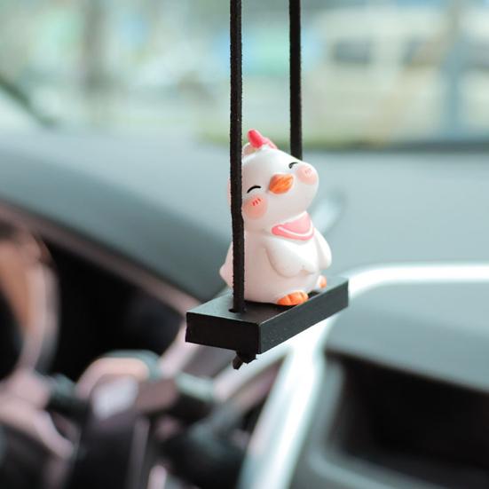 Подвеска для зеркала заднего вида, пара уток, подвесное украшение, легко повесить, очаровательный внешний вид, подвесное украшение для салона автомобиля