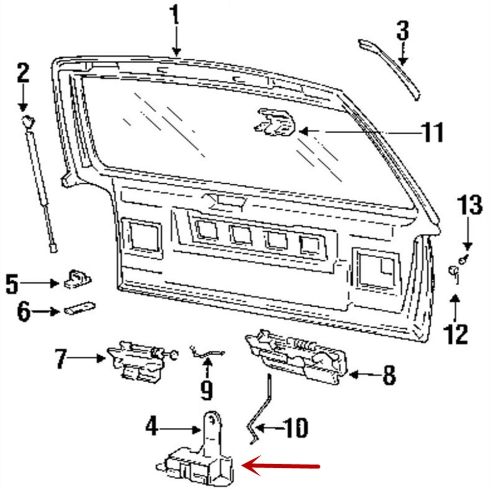 1x Замок задней двери для Jeep Grand Cherokee 94-98 4883254