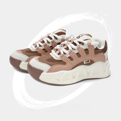 Контрастные цветные туфли для папы на платформе, женские весенние дышащие универсальные уличные легкие кроссовки для женщин, новые повседневные туфли