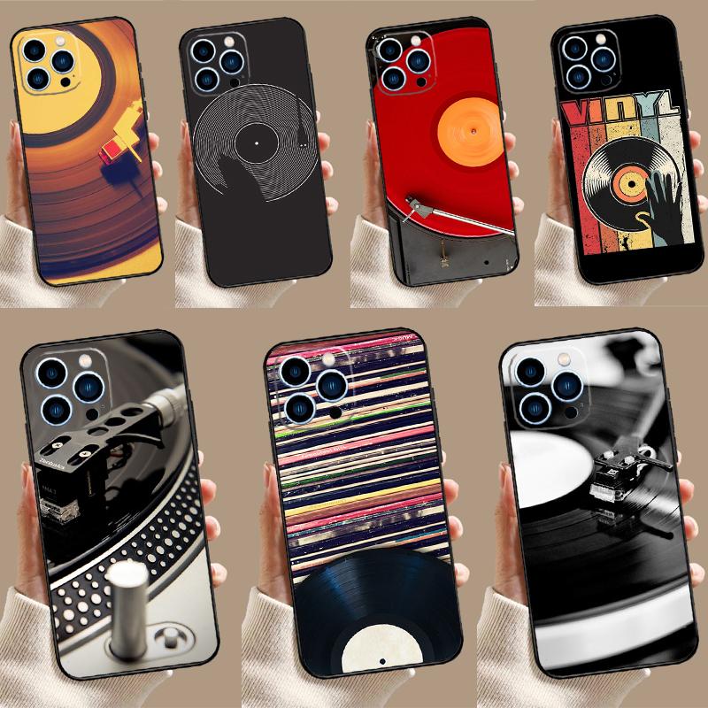 Виниловая пластинка DJ Арт Чехол для iPhone 13 12 Mini 11 14 15 16 Pro Max XS X XR 7 8 14 15 16 Plus Чехол для телефона