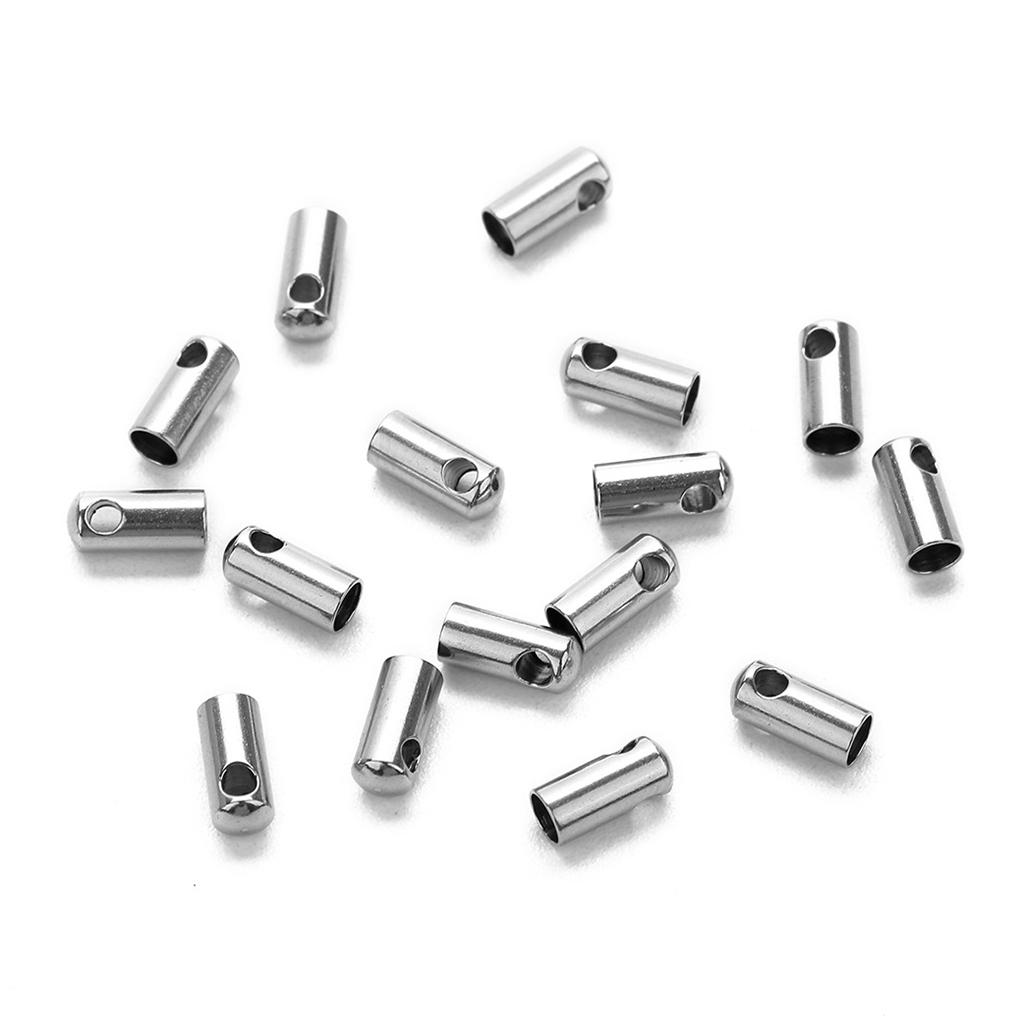 30 ювелирных застежек из нержавеющей стали, кожаный шнур, длина конца 1 мм