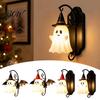 Creative Theme Party Lighting Cute Ghost Wall Light, Wizard Hat Lamp, Decorative Atmosphere Light for Mount Lamp Halloween Home Hallway Entrance