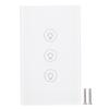 Smart Light Switch APP Control 3 Way Tempered Glass Panel Wall Smart Switches for Home Office
