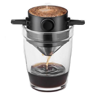 Портативный кофейный фильтр из нержавеющей стали, капельный держатель для кофе, воронка, корзины, многоразовый заварочный узел и подставка для кофе