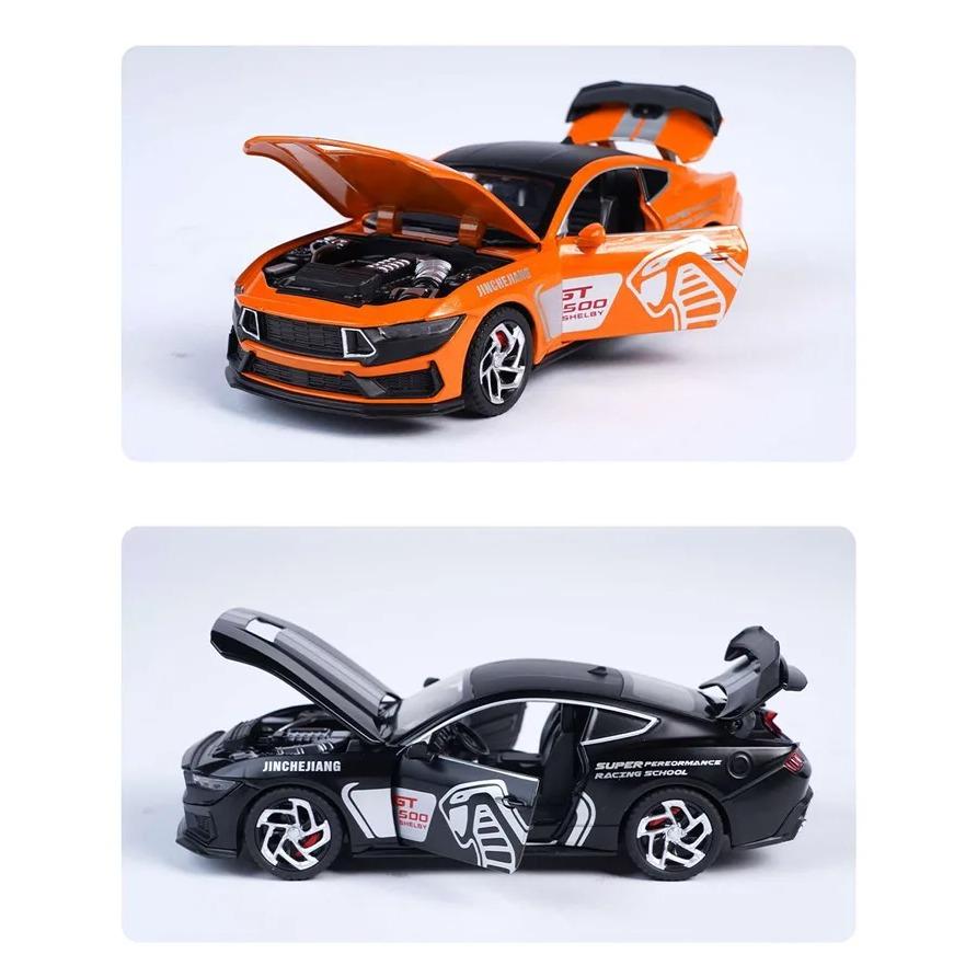 1/32 Ford Mustang Shelby GT500 литой спортивный автомобиль модель литой игрушечный гоночный автомобиль модель транспортного средства имитация звука и света детский подарок