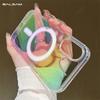 Для Magsafe Magnetic Wireless Charging Rainbow Laser Clear Case для iPhone 16 15 14 13 12 11 Pro Max X XS XR 8 7 16Plus SE Cover