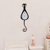 1/12 Doll House Accessories Mini Cat Wall Clock Miniature Cartoon Exquisite Smooth Edge Play Doll House Toy Kids Gift