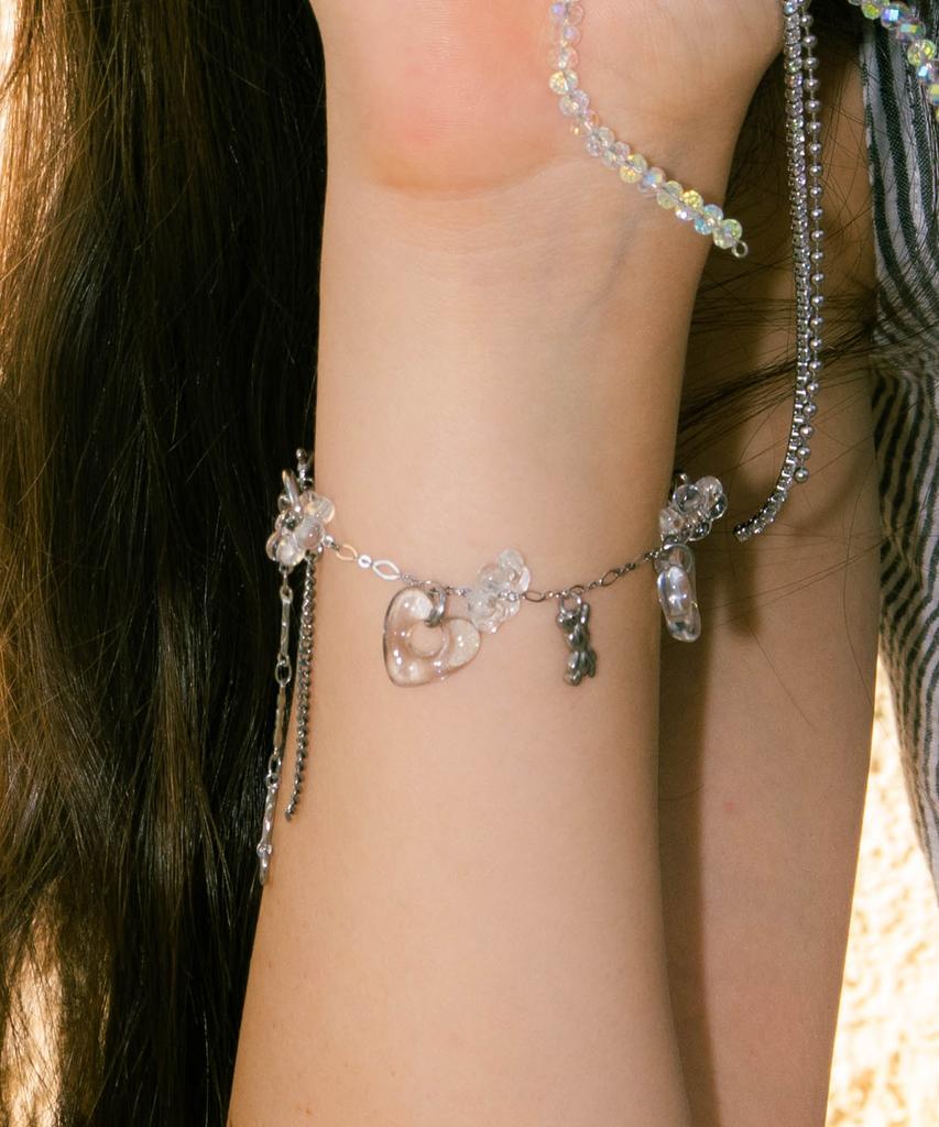 Pearly More Clear Ice Chain Bracelet_Pm24B005Hs