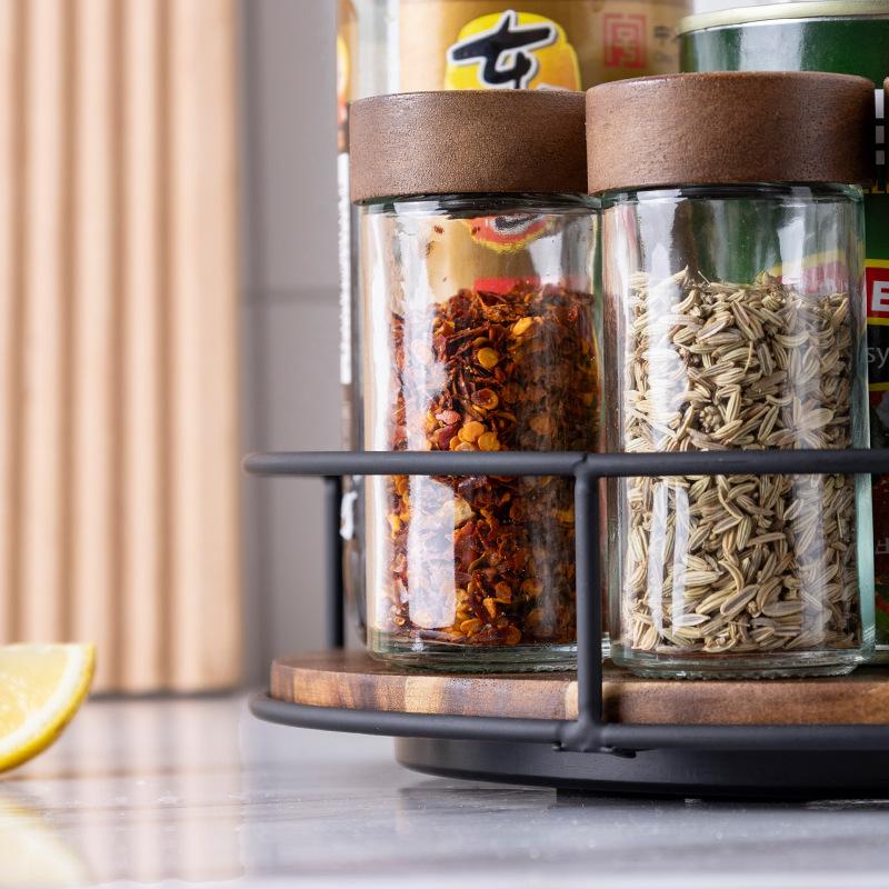 Вращающийся на 360 градусов поворотный стол Lazy Susan, универсальная вращающаяся круглая деревянная полка для хранения вещей для домашней кухни, кладовой