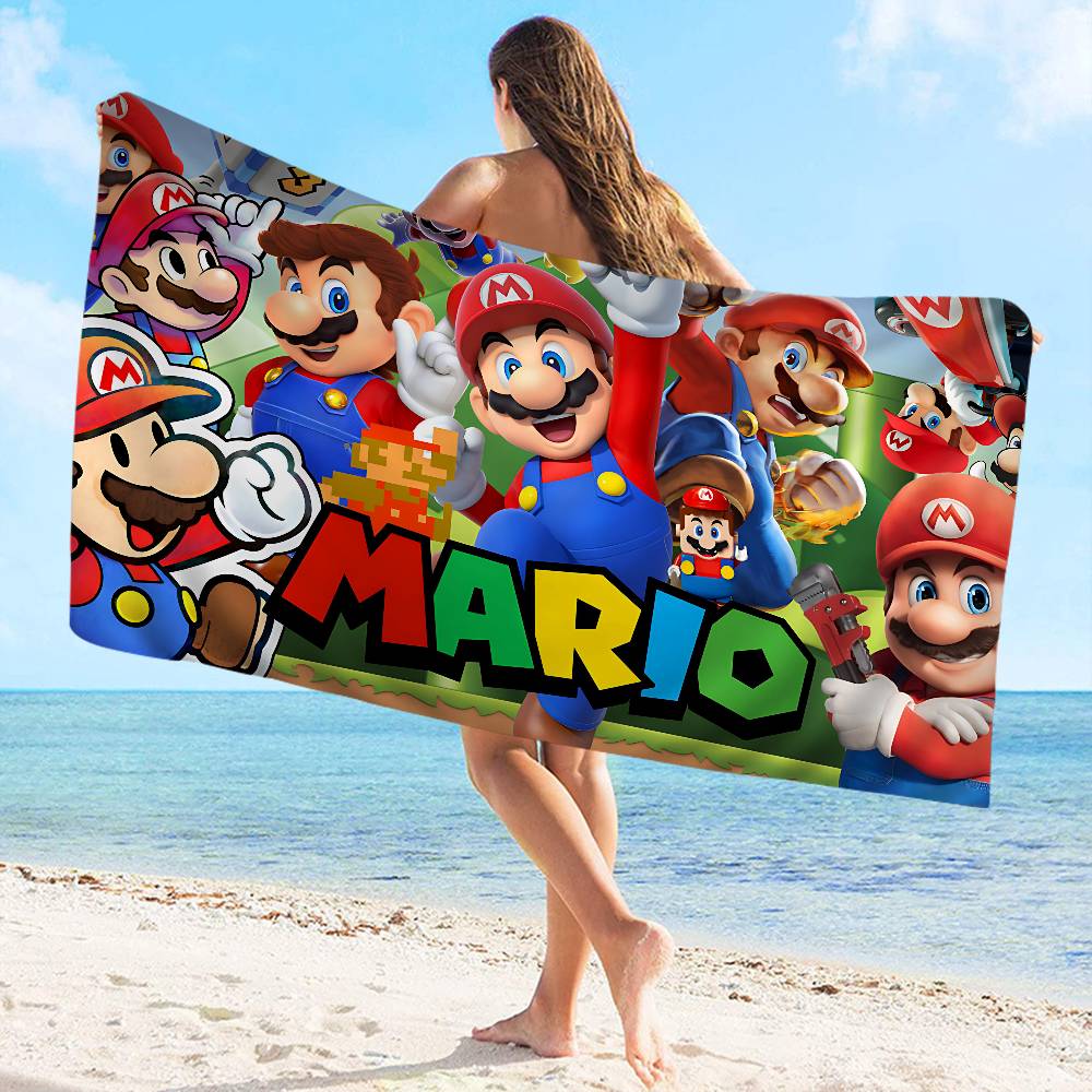 Super Game M-Marios Microfiber Beach Towel Absorbent Quick dry Soft Yoga Swimming Resort Mountain Climbing Towel