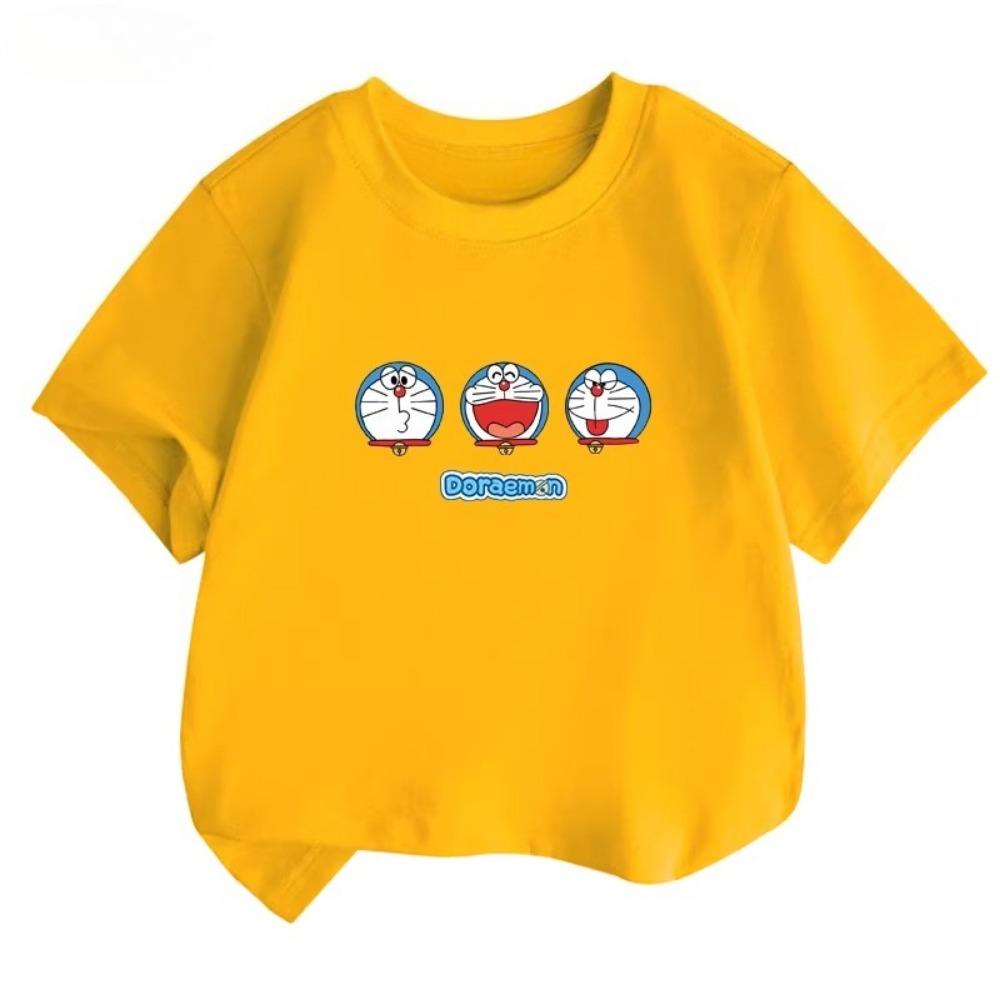 Doraemon children's T-shirt, summer new style, comfortable breathable top for boys and girls