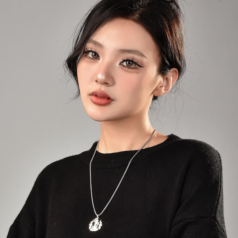 Стильное и элегантное ожерелье из титановой стали с геометрическими формами для мужчин и женщин