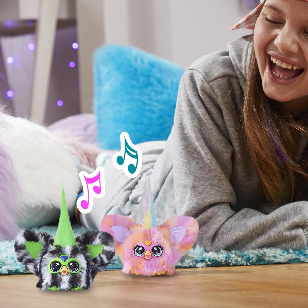 Hasbro Furby Furblets Fierce Fabulous Mei Mei Greeny Meeny Электронная Плюшевая Игрушка с Более чем 45 Электронная Плюшевая Игрушка для Мальчиков и Возрастов Новая Модель & & Упаковка из 2 Штук