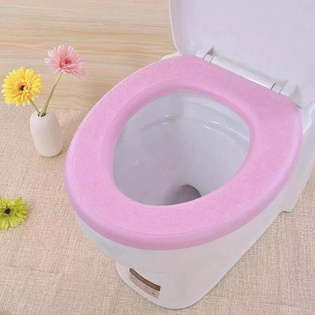 Мягкий чехол для унитаза Waterpoof, моющийся коврик для туалета в ванной комнате, подушка, О-образное сиденье для унитаза, биде, чехол для унитаза, аксессуары
