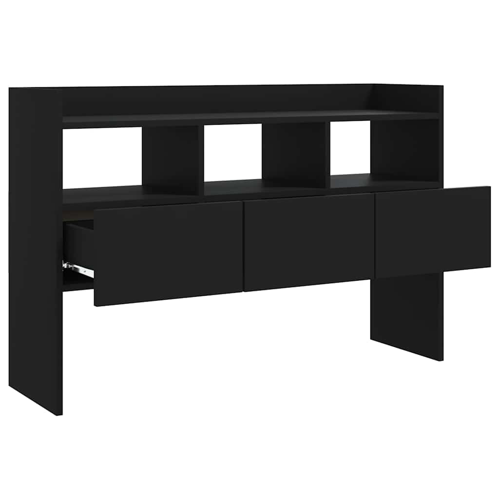 Vidaxl Szafka, Czarna, 105X30X70 Cm, Materiał Drewnopochodny