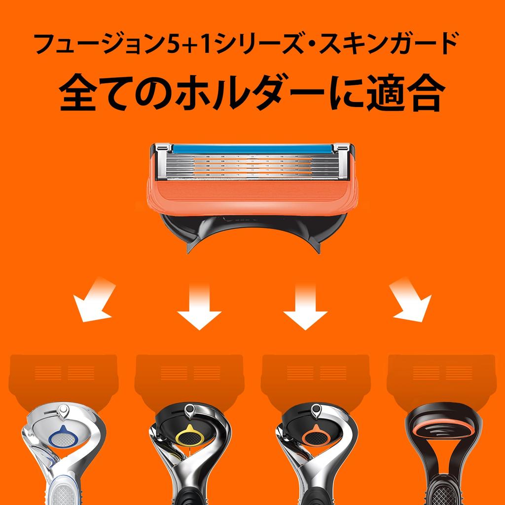 Gillette razor body and 16 replacement close Fusion blades. Men's razor, shave, model.