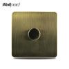 WALLPAD Wall Dimmer Switch 1 2 3 4 Gang Knurled Knob LED Available 2 Way Stainless Steel Panel Antique Bronze Retro Plate 3