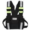 Yellow Reflective TYT Radio Tactical Harness Front Pack Vest Chest Bag Pouch For Walkie Talkie