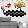 12Pcs 3D Mirror Hexagon Vinyl Removable Wall Sticker Decal Home Decor Art DIY