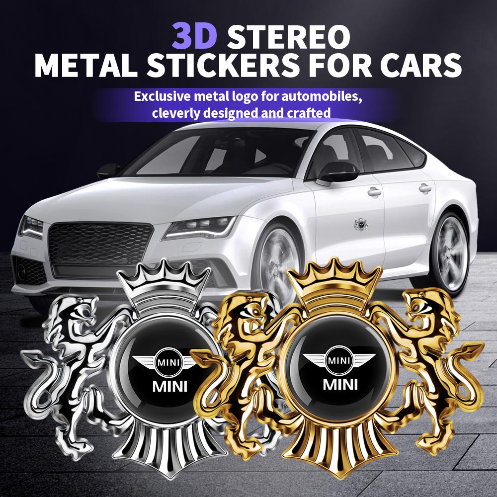 3D Metal Car Styling Crown Badge Sticker Decoration Auto Accessories For MINI Cooper JCW WORKS R55 R56 F55 F56 R57 R58 R59 R60 RR5