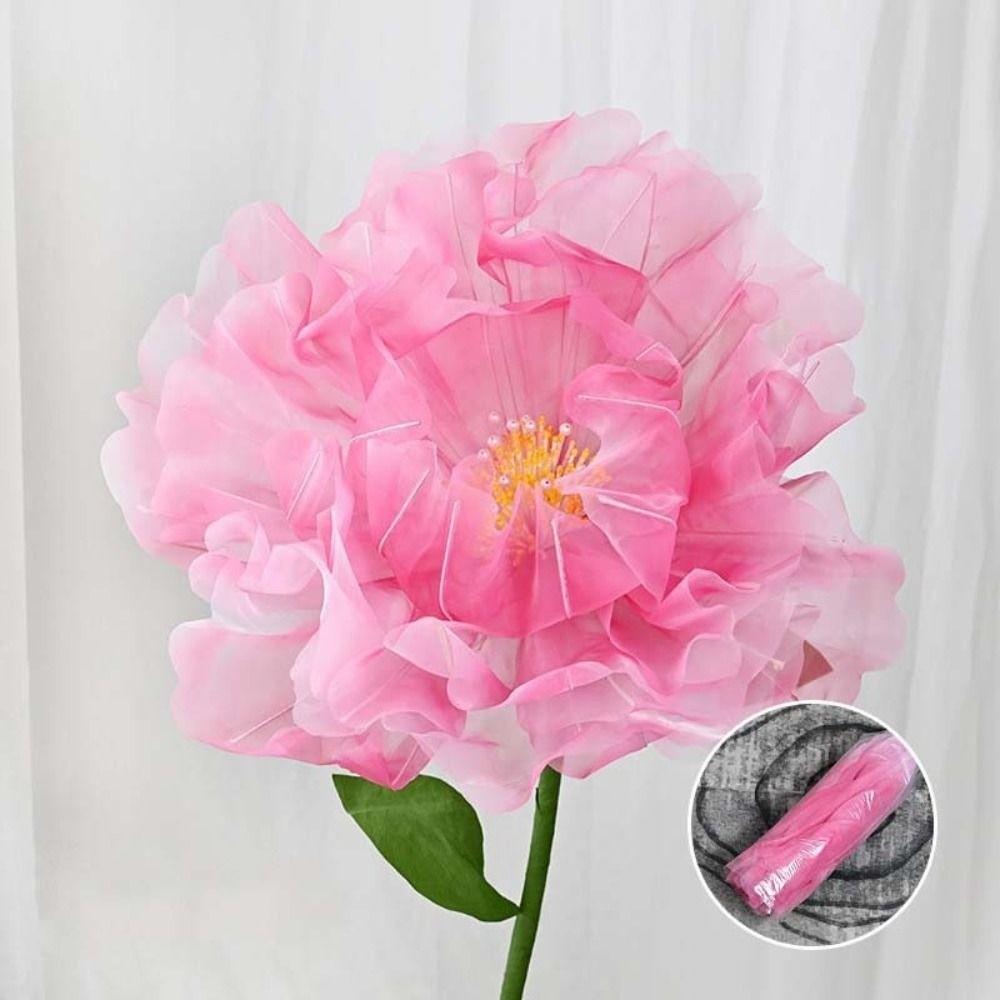 Window Display 3D Big Simulation Flower Hollow Peony Fake Flower Large Hanging Gauze Photography Props Festival Decoration