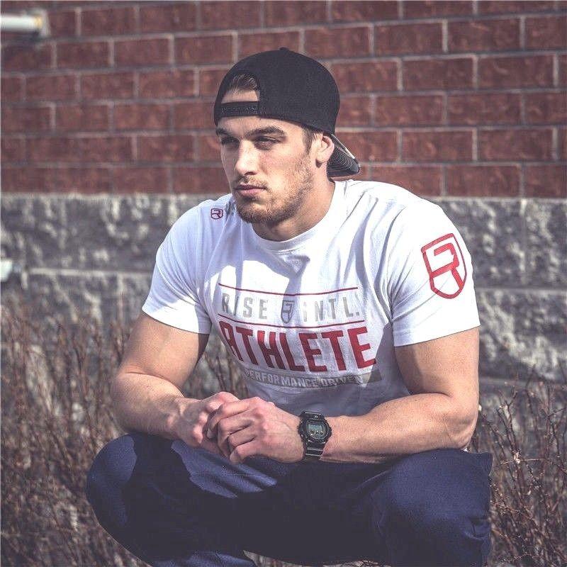 Мужская приталенная футболка для зала Crossfit, фитнеса, бодибилдинга, для мышц, прочная, дышащая