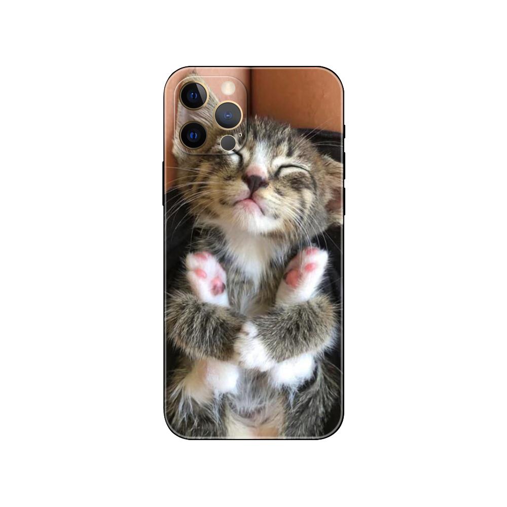 Чехол для телефона с милым рисунком кота для iPhone Xiaomi Mi Samsung Galaxy Redmi Note AS 11 12 13 14 15 22 23 24 5G Pro Plus Max Fe Ultra