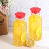Heat Resistant Glass Water Bottle with Straw Silicone Lid Drink Cup Food Grade Juice Bottle  Bar