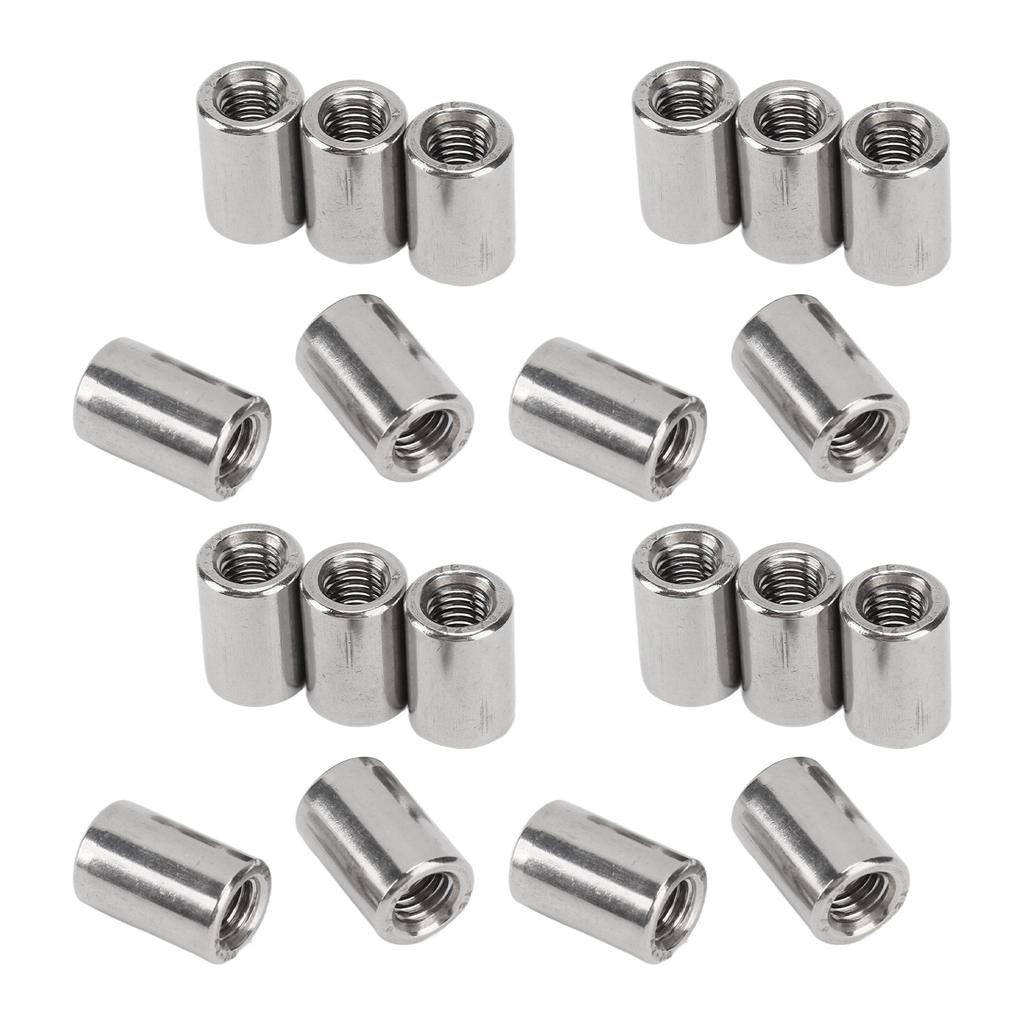 20 шт. Соединительная гайка круглая из нержавеющей стали стержень соединительная гайка M6 внутренняя резьба крепеж