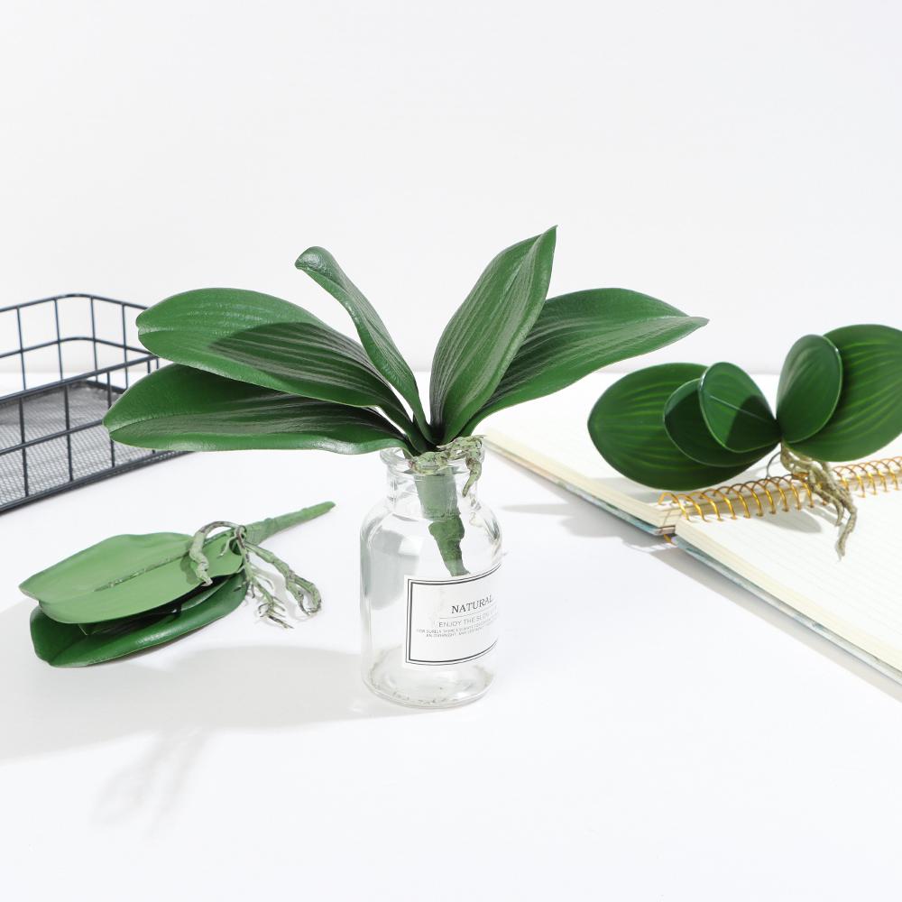 Украшение Декоративные цветы Имитация листьев Лист фаленопсиса Пластиковая трава Искусственные растения