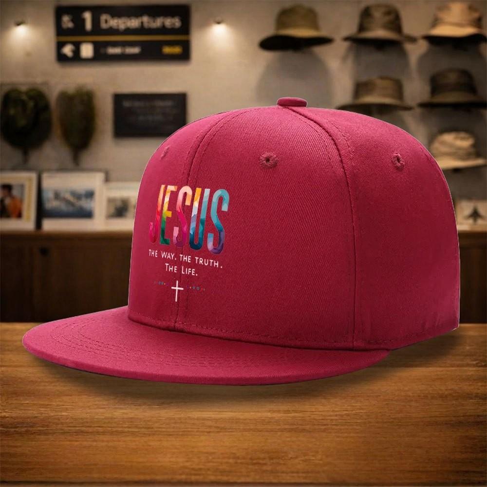 Jesus The Way The Truth The Life Baseball Cap Polyester Adjustable Street Fashion Hat