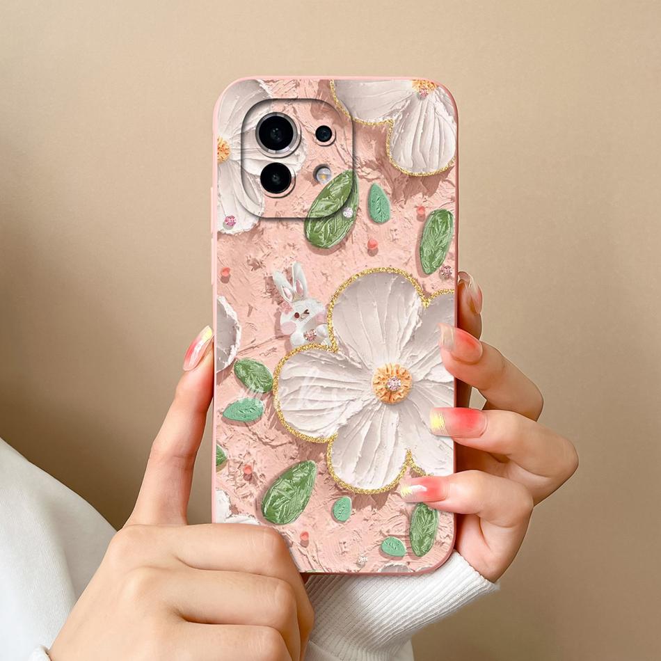 For Xiaomi Mi 11 Lite/Mi 11 Pro Phone Case Full Protection Cute Back Cover For Mi11 Lite Mi 11Pro Soft Liquid Silicone Bumpers