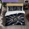 Manchester United Pattern 3 Pieces Bedding Set Soft Microfiber Duvet Cover with Pillow Cases for Bedroom