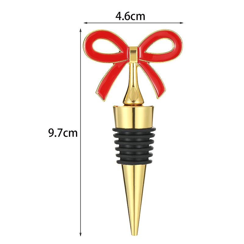 New Bowknot Wine Stopper Silicone Zinc Alloy Reusable Leakproof Bottle Plug Decorative Wine Saver For Home Bar Wedding Party