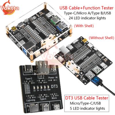 USB Cable Tester Type-C Micro A Type B Data Line Detection Board Short Circuit Switch Cable Checker For iOS Android Test Board