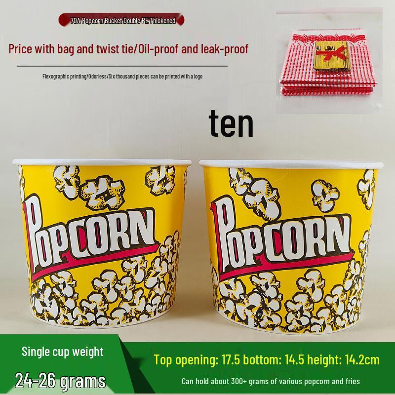Commercial Disposable Popcorn Buckets & Cups