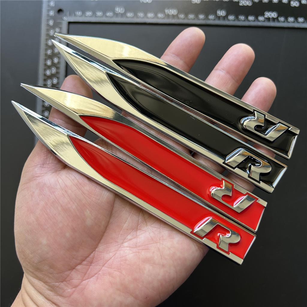 2 шт./компл. наклейка на боковое крыло автомобиля с логотипом R, подходит для GTI Polo Golf 5 6 7 MK8 Touareg Passat b6