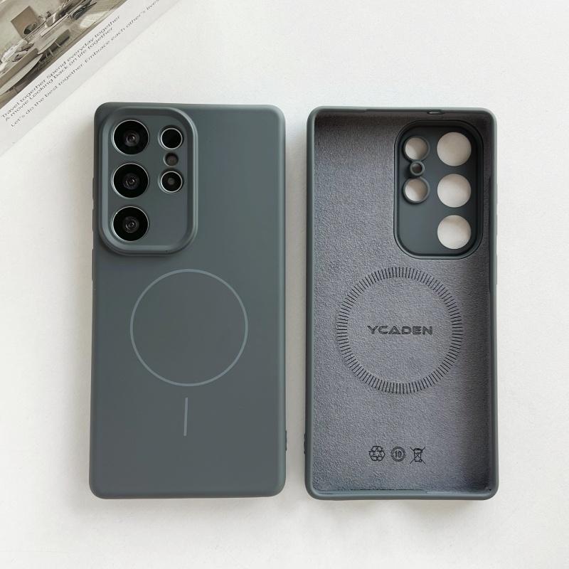 Оригинальный магнитный чехол из жидкого силикона для Samsung Galaxy S26 S25 S24 S23 S22 Ultra Plus Для Magsafe Беспроводная зарядка Мягкая крышка