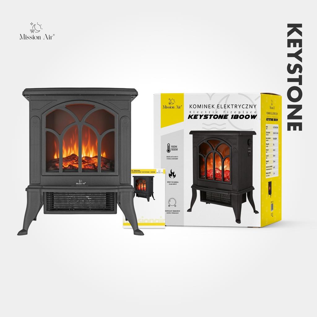 KEYSTONE ELECTRIC FIREPLACE 1800W