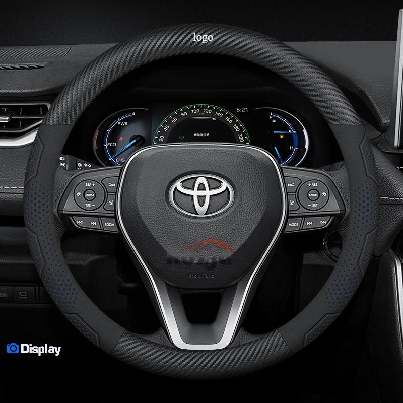 Кожаный чехол на руль автомобиля для Toyota CHR RAV4 Corolla Highlander Prius Yaris Prius RAIZE RUSE Auris Camry Аксессуары