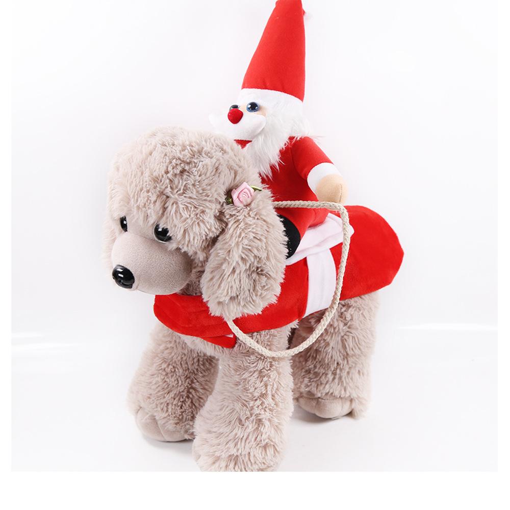 Christmas dog clothes, cat decorations, riding outfits, Santa Claus pet accessories for small dogs, cats, medium and large dogs