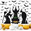 Halloween Window Stickers Holiday Party Living Room Wall Decoration Witch Wall Stickers Horror Atmosphere Stickers