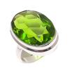 Натуральный Перидот Драгоценный Камень Ручной Работы Серебро 925 пробы Ювелирное Кольцо Размер 5 Z9g81
