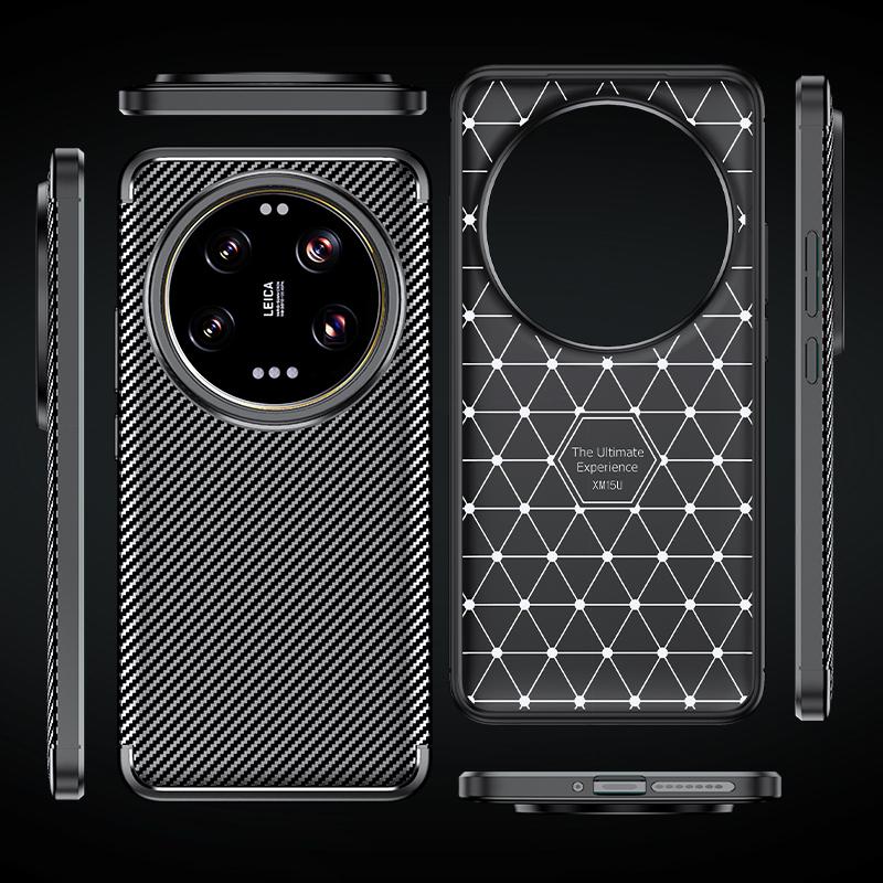 Для Xiaomi 15 Ultra Чехол Крышка Mi 15 Ultra Capas Углеродное волокно Ударопрочная Броня Задний Бампер TPU Мягкая Крышка Xiaomi 15 Ultra Fundas